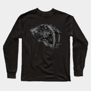 Sabre Tooth Tiger B&W Long Sleeve T-Shirt